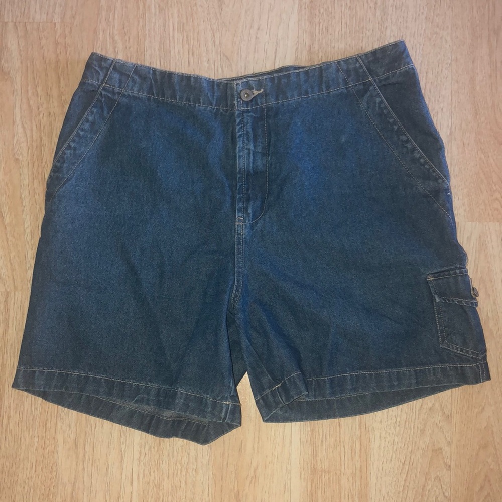 VINTAGE SONOMA DENIM CARGO MOM SHORTS SIZE 14